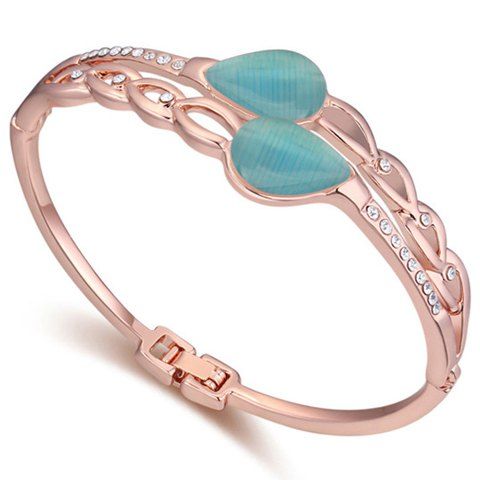 Trendy style Faux strass cristal Bracelet Goutte d'eau pour les femmes - Bleu 