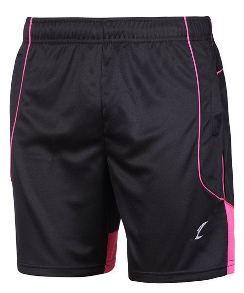 Men 's Dry style Sport Impression rapide Gym Shorts - Noir et Rose Rouge L