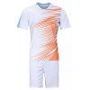s 'Hot Sale Men  style Entraînement sportif Football Jersey Set (T-Shirt + Shorts) - Blanc L