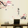 Motif Fashion Water Lily Paysage Autocollant Mural Pour Chambre Salon Décoration - multicolore 