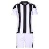 Men 's  rayé style sport de formation de football Jersey Set (T-Shirt + Shorts) - Blanc et Noir 2XL