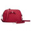 Stylish Argyle Pattern and Bow Design Women's Crossbody Bag - Rouge 
