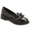 Vintage en cuir verni et Slip-On Chaussures plates s 'Design Femmes - Noir 36