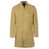 Casual col montant solides manches longues Manteau en laine couleur tranchée pour les hommes - Kaki 2XL
