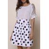 Vintage High-Waisted Ruffled Polka Dot Women's Skirt - WHITE/BLACK M