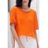 Concise Solid Color Batwing manches T-shirt Robe asymétrique pour les femmes - Orange ONE SIZE(FIT SIZE XS TO M)