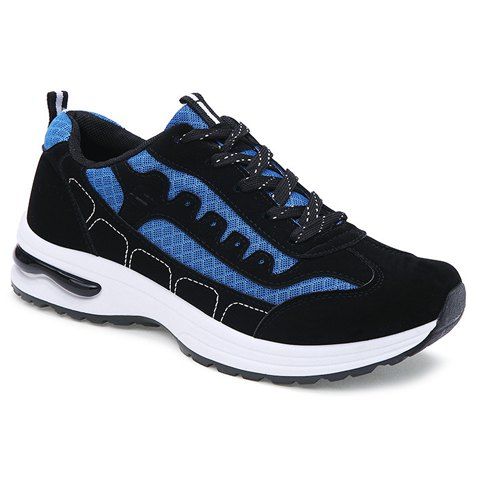 Chaussures de Sport Élégantes en Mailles et Blocs de Couleurs Design pour Hommes - Bleu 40