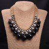 Magnifique Layered Faux Perles strass Collier de perles pour les femmes - multicolore 