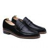 Trendy Stitching and Engraving Design Men's Formal Shoes - Noir 41