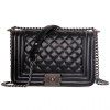 Trendy Black Colour and Argyle Pattern Design Women's Crossbody Bag - BLACK 