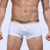 U Pouch Design Bouton d'or Agrémentée Men  's Boxer - Blanc XL