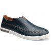 Fashionable Elastic and PU Leather Design Men's Casual Shoes - Bleu 44
