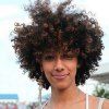 Perruque Résistante à la Chaleur Style Afro pour Femmes - multicolore 