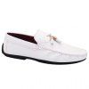 Fashionable Metal and Stitching Design Men's Casual Shoes - Blanc 44