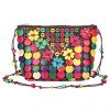 Bohemian Flower and Color Block Design Women's Crossbody Bag - multicolore 