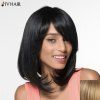 Women 's  Siv Hair Fashion Side Bang naturel droite perruque de cheveux humains - Brun d'Or avec Blonde 