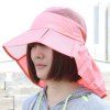 s 'Sun Hat Chic Drawstring Sun-Resistant respirante femmes - Rose 
