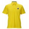 Solide Couleur Badge col rabattu manches courtes hommes  's Polo T-Shirt - Jaune XL