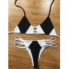 Geometric Color Block Ensemble bikini pour les femmes - Blanc S