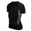 Trendy Men's Round Collar Slimming Quick-Dry Short Sleeve T-Shirt For Men - Noir M