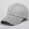 Chic Candy Color Women's Suede Baseball Cap - Gris 