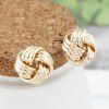 Pair of Vintage Alloy Circle Earrings For Women - d'or 