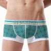 Taille élastique Underwear Color Block Fleurs Imprimé Men  's - Vert 2XL