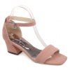 Square Toe Vintage et sandales en daim design femmes  's - Rose Clair 37