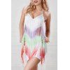 Sweet Halter Lace-Up Cut Out Fringe Women's Dress - Blanc ONE SIZE(FIT SIZE XS TO M)