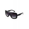 Chic cool Sunglasses Black Wrap pour les femmes - Noir 