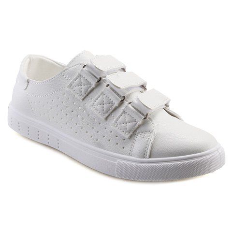 Concise  and Solid Color Design Men's Casual Shoes - Blanc 41