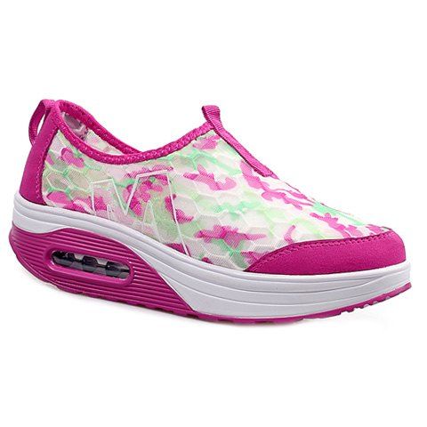 

Casual Color Block and Slip-On Design Women's Sneakers, Rose
