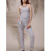 Bustier mode Pure Color Pocket design femmes s 'Jumpsuit - Gris Clair S