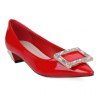 Mode Métal et pointu design Femmes  's Chaussures plates - Rouge 39