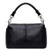 Trendy PU Leather and Solid Colour Design Women's Tote Bag - Noir 