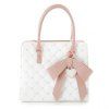 Sweet Bow and Checked Design Tote Bag For Women - PINK 