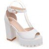 Talon Chunky Sweet and Sandals boucle cheville design Femmes  's - Blanc 34