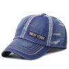 Stylish Letter Embroidery and Sewing Thread Embellished Men's Baseball Cap - BLUE 