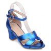 Talon Chunky Elégant et solides Sandales Color Design Femmes  's - Bleu 39