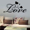 Love Hearts Chic Motif Autocollant Mural Pour Chambre Salon Décoration - Noir 