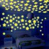 Motif 100PCS Mode Lumineux Shinning Étoile Autocollant Mural 3D Pour Chambre Plafond Décoration - Jaune 