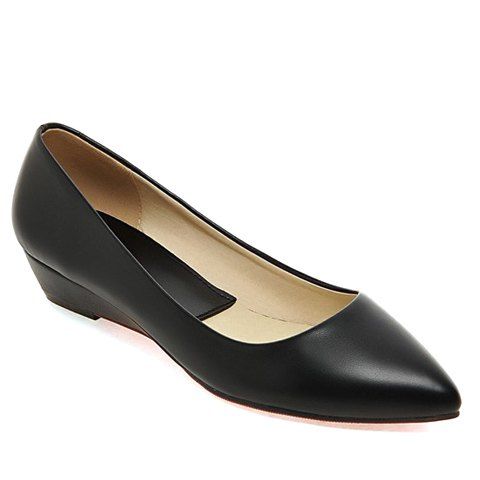 Chaussures plates Simple Slip-On et pointu design Femmes  's - Noir 36