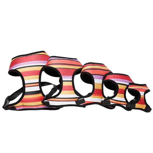 Motif qualité Chic Stripe Scalable sécurité Pet Dog Belt Automotive Chest Straps - multicolore M