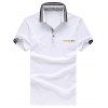 Men 's  Casual Taille Plus Manches courtes T-shirt couleur unie - Blanc 3XL