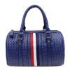 Fashionable Striped and Weaving Design Women's Tote Bag - Bleu 