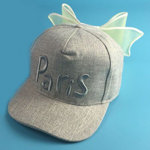 Chic Lettres Broderie Big bowknot femmes s 'Baseball Cap - Gris 