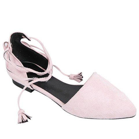 Chaussures plates pour femmes et chaussures à la mode - Rose 36