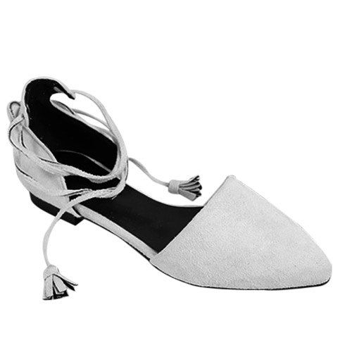 Chaussures plates pour femmes et chaussures à la mode - Gris Clair 39