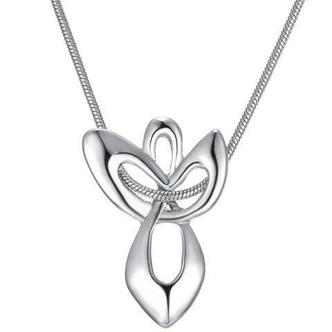 Delicate Cross Hollow Out Necklace For Women - Argent 
