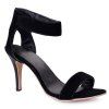 Sandales velcro simple et talon aiguille design femme  's - Noir 34